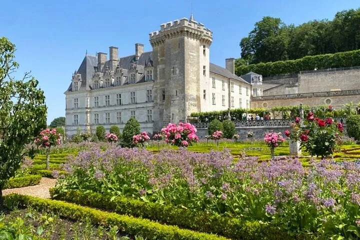 The Villandry gardens and château on a Loire Valley wine and castle tour from Tours