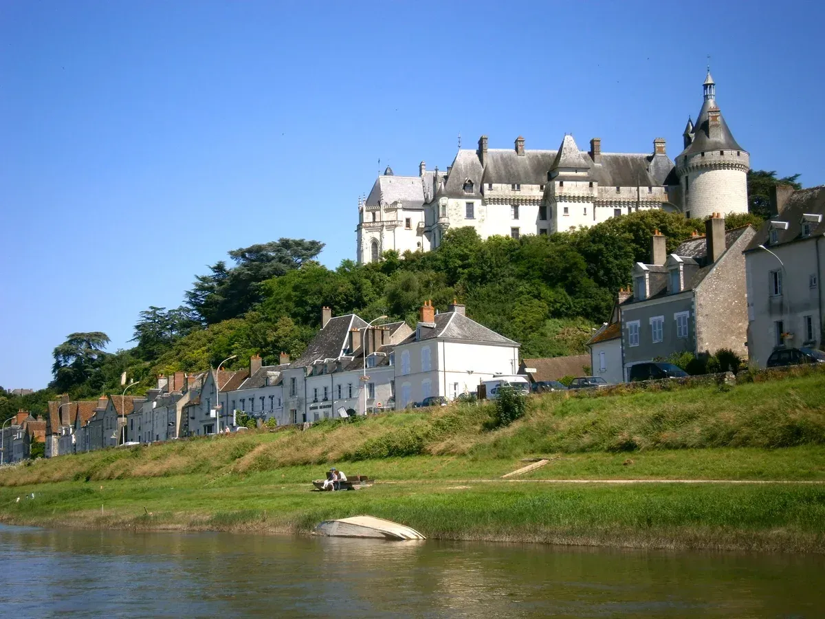 Château de Chaumont-sur-Loire on its hill above the village and river, near the routes of Loire Valley wine and castle tours